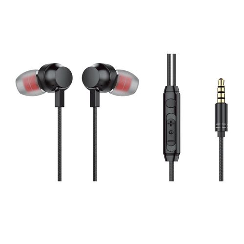 Audífonos in ear con micrófono RICHARDS Ice Buds conector 3.5 mm, control de música y llamadas, negro