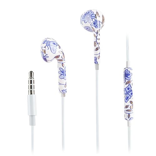 Audífonos in ear con micrófono Izuum conector 3.5 mm, control de música y llamadas, celeste