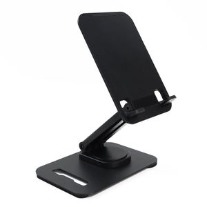 Soporte de celular/tablet Roadtrip para escritorio, rotación 360°, aluminio, negro