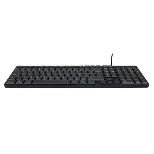 Kit alámbrico Teraware teclado y mouse, membrana, conexión usb, negro