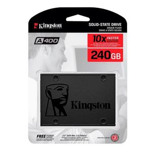 Unidad de estado sólido SSD Kingston A400 240GB de capacidad, 2.5", SATA3