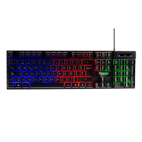 Teclado gamer T4G Fagot membrana, alámbrico, conexión USB, negro