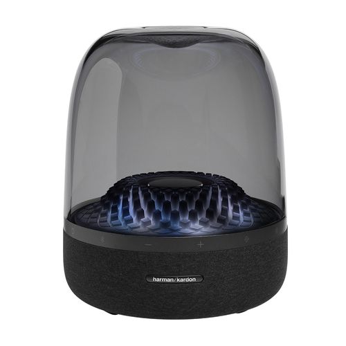 Bocina bluetooth Harman Kardon Aura 4 100W, subwoofer de 5,2", iluminación ambiental patrón de diamantes, negro