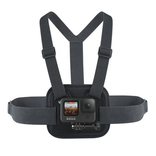Arnés con soporte para pecho GoPro, compatible con Hero 11, Hero 10, Hero 9, Hero 8, Hero 7, Hero 6, Hero 5, Hero 4, ajustable, negro