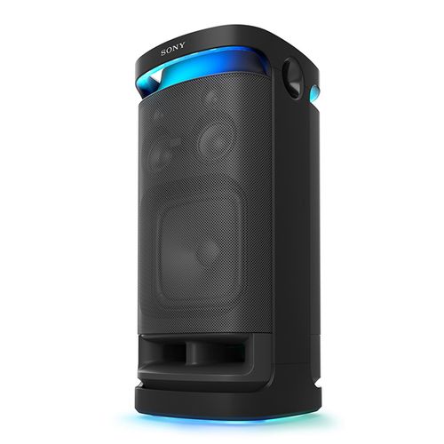 Bocina inalámbrica Sony SRS-XV900 Mega Bass de alta potencia, Hasta 25 horas de batería, resistente al agua IPX4, Luces RGB, con asa y ruedas, negro