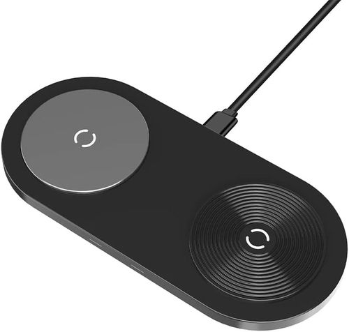Cargador inalámbrico de auto iBox 15W, para iphone y apple watch, con soporte magnético, negro