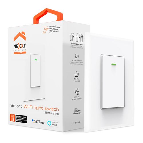 Interruptor inteligente monopolar con conexión WiFi