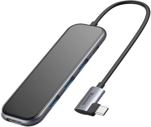 Adaptadores multipuerto Baseus 5 en 1 conector tipo C con puertos usb 3.0 x3,4k hdmi,puerto de carga pd