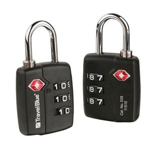 Candado Travel Blue TSA de triple combinación, 2 unidades