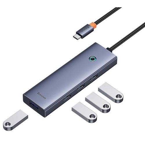 Adaptadores multipuerto Baseus 4 en 1 conector tipo C con puertos usb 3.0 x3,rj45