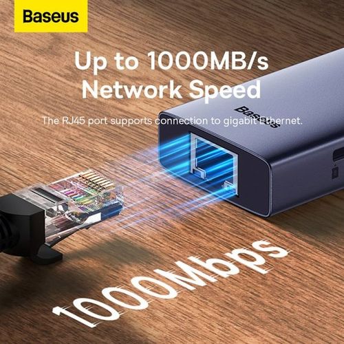 Adaptadores multipuerto Baseus 4 en 1 conector tipo C con puertos usb 3.0 x3,rj45