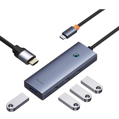 Adaptadores multipuerto Baseus 5 en 1 conector tipo C con puertos usb 3.0 x4,4k hdmi