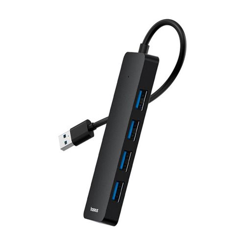 Adaptadores multipuerto Baseus 4 en 1 conector USB con puertos usb 3.0 x 4, 50 cm, negro
