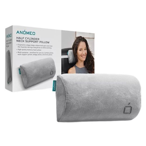 Almohada de soporte Anomeo semicilindro, espuma, gris