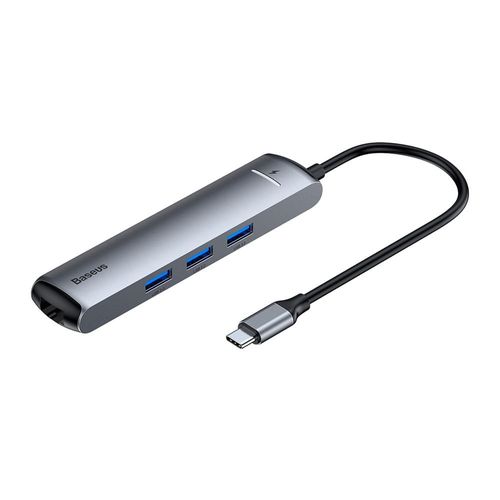 Adaptadores multipuerto Baseus 6 en 1 conector tipo C con puertos usb 3.0 x3/4k/hdmi/rj45/puerto de carga pd