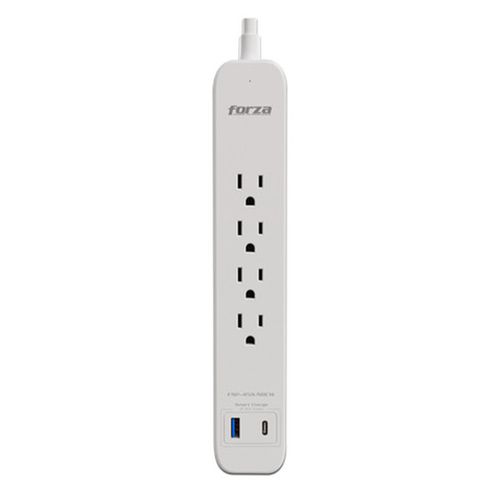 Regulador de voltaje Forza FSP-451USBCW 1625W/500J, 4 salidas, 1-USBA, 1-USBC, 120V/240V