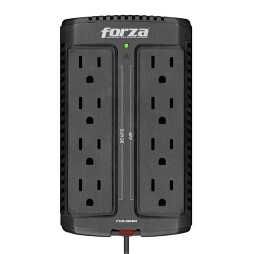 Regulador automático de voltaje Forza FVR-901M 900VA/450W, 8 salidas, montaje pared, 120V