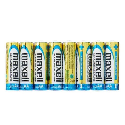 Pilas alcalinas Maxell Shrink AA x8
