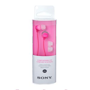 Audífonos in ear con micrófono Sony MDR-EX15LP almohadillas de silicona, conector 3.5 mm, control de llamadas, rosado
