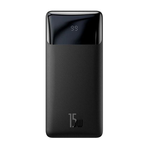Batería externa Baseus 20000 mAh, 15W, 2 usb out + 1 Tipo-C in/out, negro