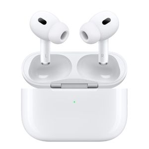 AirPods Pro (2da Gen) resistente al agua IPX4, USB Tipo-C, duración máx. 30 horas con estuche de carga, blanco
