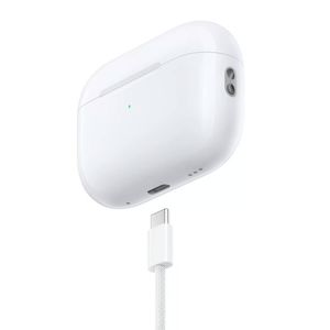 AirPods Pro (2da Gen) resistente al agua IPX4, USB Tipo-C, duración máx. 30 horas con estuche de carga, blanco