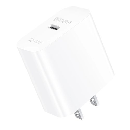 Cargador de pared 1Hora 3A, 20W, USB Tipo-C, blanco
