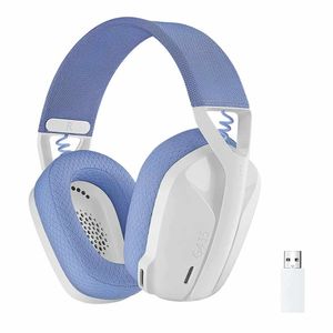 Audífonos gamer inalámbrico Logitech G435 Lightspeed, conexión bluetooth y usb, 45 ohm, sensibilidad: 83.1 dB, PC y consolas, blanco