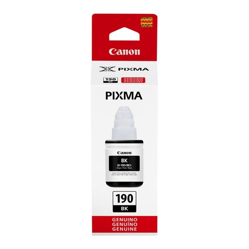 Botella de Tinta Canon GI-190 Negro rinde 7000 páginas 70ml