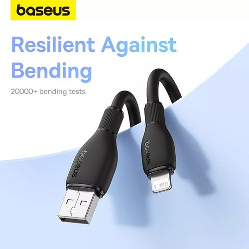Cable Lightning a USB, 1m, 27W, Trenzado, negro