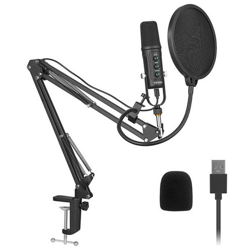 Set de micrófono de podcast Yeyian Agile NL + Soporte brazo ajustable + Filtro Pop, montaje antivibración, conexión USB