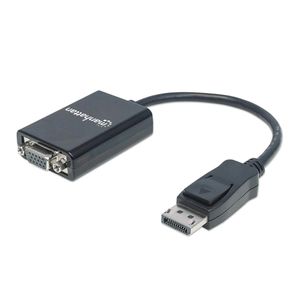 Cable convertidor de Diplayport a VGA, e DisplayPort Macho a VGA HD15 Hembra, 15 cm, negro