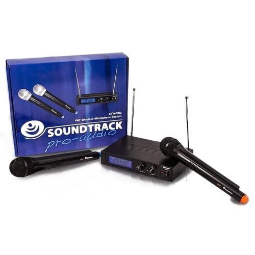 Micrófono Inalámbrico Soundtrack STW-VH2 VHF 1 canal, 50 m de alcance, estructura metálica, modulación FM y doble antena