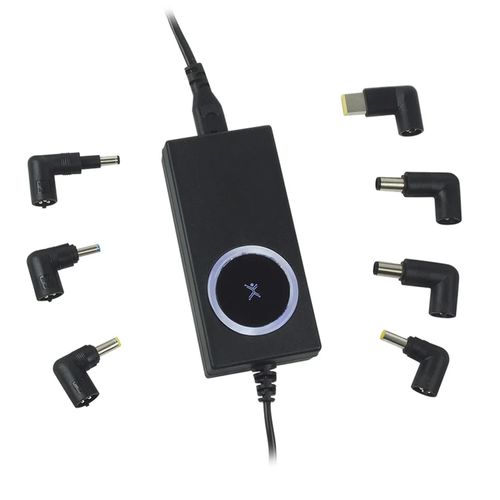 Cargador para laptop universal Perfect Choice con puntas intercambiables