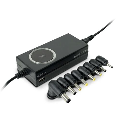 Cargador para laptop universal Perfect Choice con puntas intercambiables