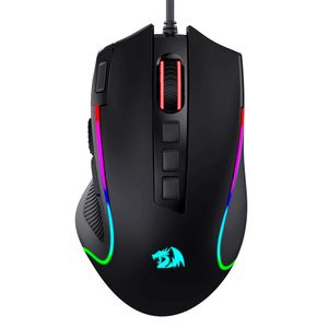 Mouse gamer Redragon M612 Predator alámbrico, conexión USB, 8000 dpi, 11 botones, RGB, negro