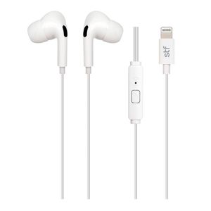 Audífonos in ear STF ST-E60976 con micrófono, cable, conector lightning, blanco