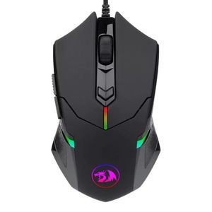 Mouse gamer Redragon M601-RGB Centrophorus RGB alámbrico, conexión USB, 6 botones, negro