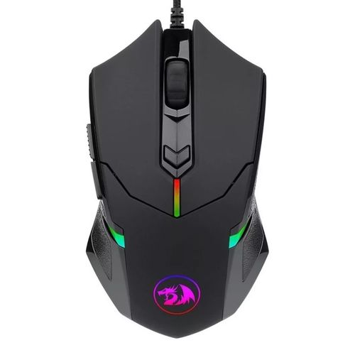 Mouse gamer Redragon M601-RGB Centrophorus RGB alámbrico, conexión USB, 6 botones, negro