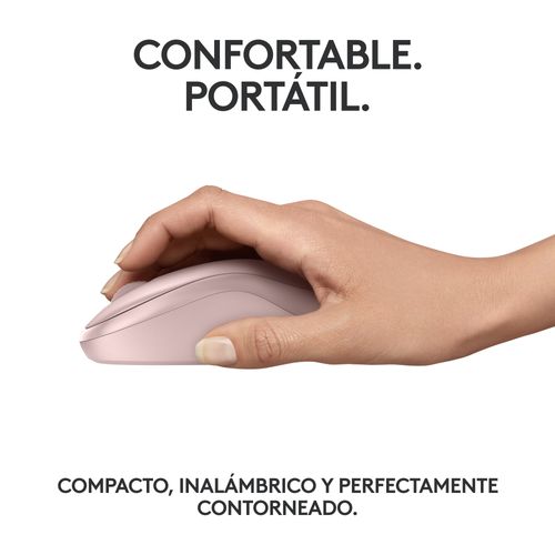 Mouse inalámbrico Logitech M240 silencioso, bluetooth, 4000 dpi, 3 botones, rosado