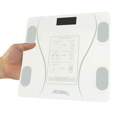 Bascula para cuerpo digital ultra liger conexión bluetooth, plataforma de cristal, carga máx. de 150kg