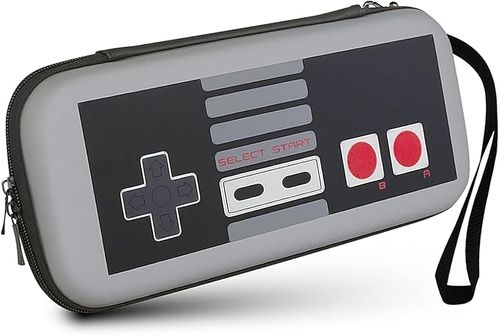 Funda rigida de viaje para Nintendo Switch, diseño retro, estuche rigido