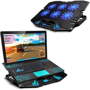 Ventilador para laptop gamer,Redlemon 17", 6 ventiladores,negro