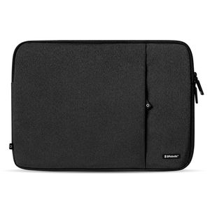 Funda BRobotix City 651848 para laptop hasta 15.6", interior acolchado, compartimento frontal con cierre, diseño moderno y ligero, negro