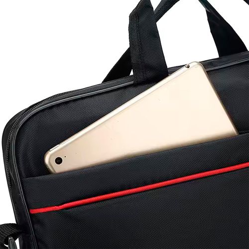 Maletín BRobotix Champion 742767 para laptop 15.6", compartimento acolchado, correa ajustable, bolsillo frontal, color negro