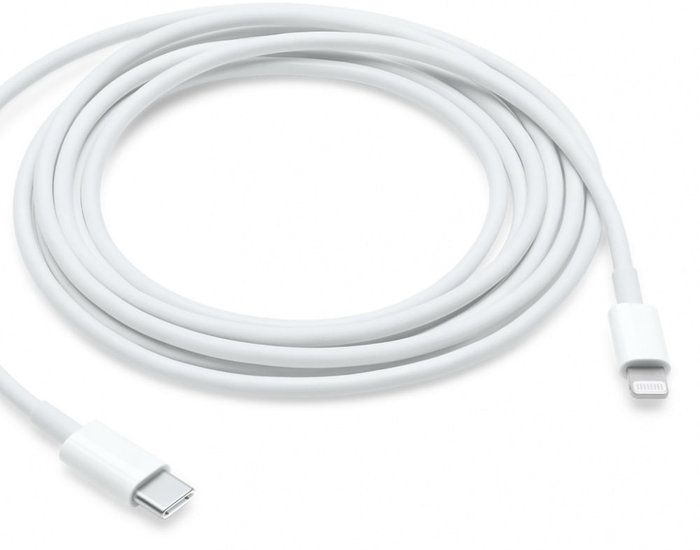 Cable Apple USB-C Lightning, 2 m, macho a macho, blanco