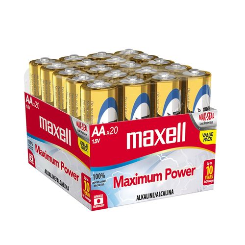 Pilas alcalinas Maxell AA x20