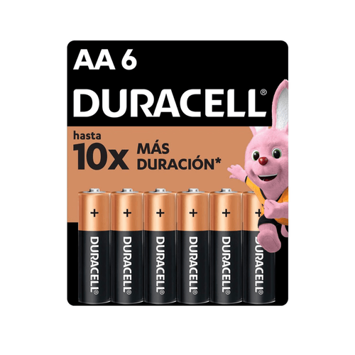 Pilas alcalinas Duracell AA 6 piezas