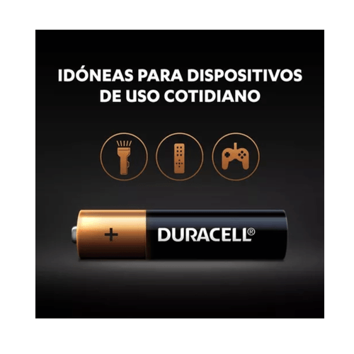 Pilas alcalinas Duracell AAA 6 piezas