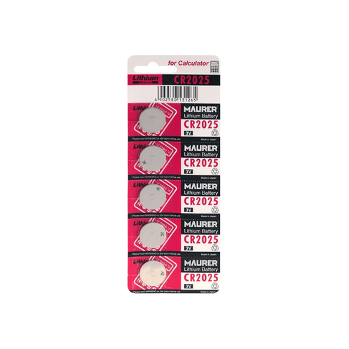 Pila botón litio Maxell CR-2025 3V Bliester 5 piezas
